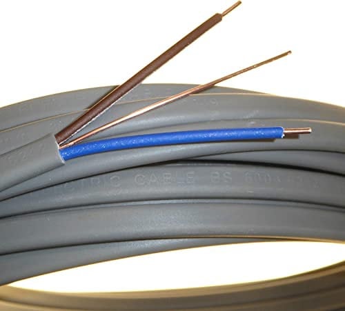 50m Twin & Earth 1.5mm² Flat Grey 6242Y PVC Electrical Cable – T&E Lighting & Power Wire Copper
