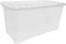 Vivo Technologies 110L Plastic Storage Boxes Pack of 5 Extra Large Clear Box with Lids Durable Stackable Nestable Container for Home Office Kitchen
