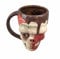 Taza de cerámica de calavera de zombi, 350 ml, diseño único inspirado en el terror con chocolate goteando, perfecta para los fanáticos de Halloween y terror