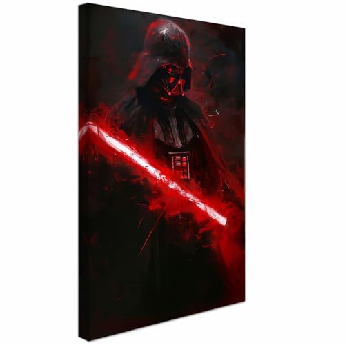 AREDE Bilder Wanddeko auf Leinwand Vader Art Decor Wohnzimmer Deko Zimmer Wandbilder Modern Bild | 90 x 60 cm | Fertig zum aufhängen