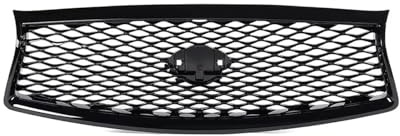 Parrilla frontal Para Infiniti Q50 Q50S 2014 2015 2016 2017 Todos Los Modelos Kit Rejilla Malla Capó Parachoques Superior Coche Parrilla Delantera Negra Brillante Rejilla De Radiador