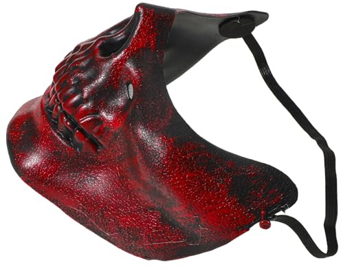 DEARMAMY 3 Stück Halloween Totenkopf Halbmasken aus Plastik Realistische Skelett Optik Atmungsaktive Cosplay Masken für Karneval und Gruselpartys