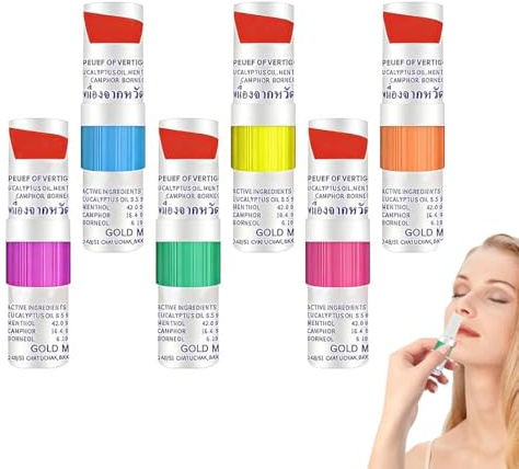 HOVKRE Penna aromatica da 6 pezzi, penna per inalazione tradizionale thailandese, bastoncino per inalazione portatile, per rinvigorire la mente e favorire la respirazione nella vita quotidiana