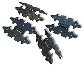 4 x Scharniere Alte Beschläge im restaurierungsshop Möbelbänder SYMMETRISCH