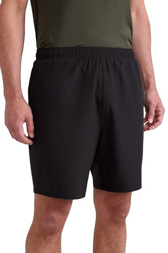 Mountain Warehouse Hurdle Mens Running Shorts - Lightweight, Quick Wick, Elastic Waistband Pants, Mesh Pockets - for Spring Summer, Cycling, Hiking, Gym Black XS