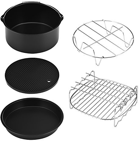 Accessori per friggitrici (set di 5), Fit per Philips Cosyna Gowise, Capacità superiore a 3.0L, tutti 3.7QT 5.3QT 5.8QT, diametro di 7 pollici