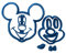 Cuticuter Mickey Cara Fondant-Schneider, Blau, 8 x 7 x 1,5 cm