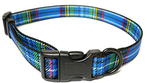 Ancol - Adjustable Collar Tartan Blue - med