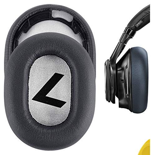 Geekria QuickFit Protein Leather Replacement Ear Pads for Plantronics BackBeat PRO 2, BackBeat PRO 2 Special Edition, Voyager 8200 UC, Headphones Ear Cushions, Headset Earpads, Ear Cups (Grey)