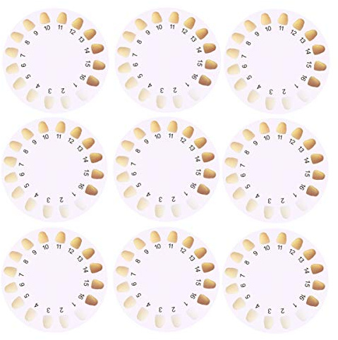 Milisten Carte De Couleur De Blanchiment Dentaire 9X9Cm Guide Rond Pour Comparer Teintes Des Dents Avant Après Traitement Blanchiment Professionnel Pour Magasins Et