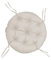 chilly pilley Papasan Papasansessel Rattansessel Auflage Sesselkissen Gartenkissen Sitzkissen Garten Kissen Gesteppt mit Schlaufen Rund (120cm, Creme)