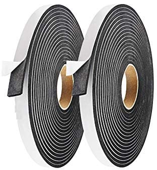 Cinta aislante de espuma negra, autoadhesiva, para puertas y ventanas, insonorización, sellado de puerta de puerta, burlete de refrigeración, aire acondicionado