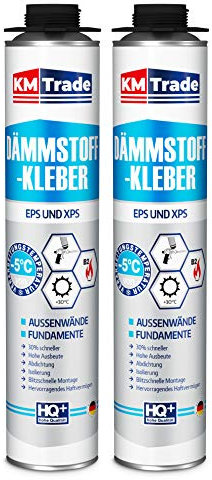 Dämmstoffkleber 2 Dosen 750ml Klebeschaum Perimeterkleber Kleber für Dämmung
