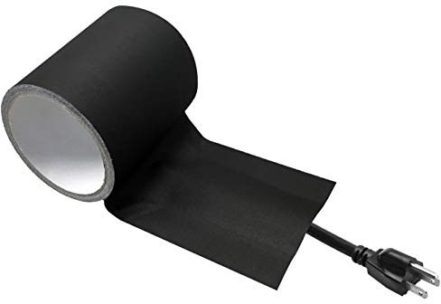 Electriduct Tunnel-Klebeband mit Nicht klebendem Mittelkanal für Kabel-Management, Gaffer-Tape, 15,2 cm x 7,6 m x 4 Rollen = 30 m, Schwarz