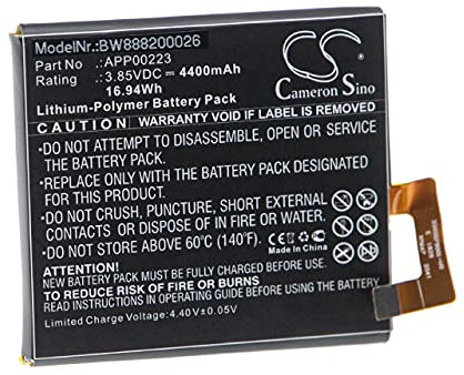 vhbw batteria compatibile con Cat S41 smartphone cellulare (4400mAh, 3,85V, Li-Poly)