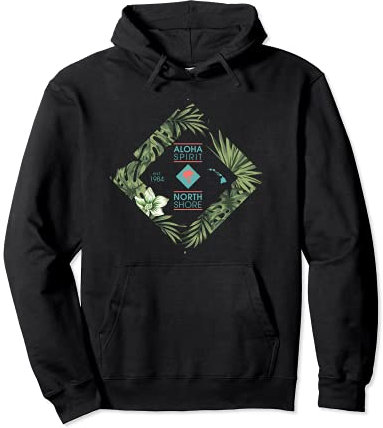 North Shore Hawaii tropische Palme Pullover Hoodie