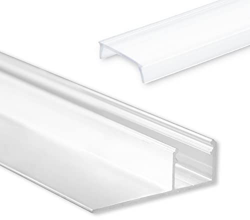 GX-TBP4 LED Profil Trockenbau 200 cm, LED Stripes max. 14mm, silber Abdeckung opal