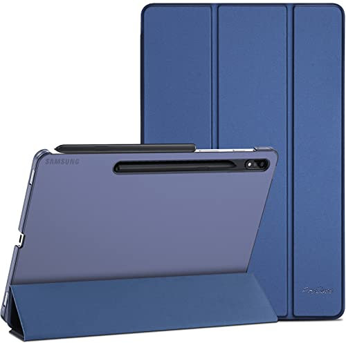 ProCase Ultra Slim Lightweight Case for Galaxy Tab S8/S7 11 inch - Translucent Frosted Back - Navy