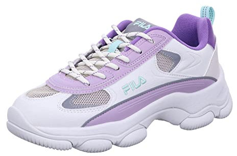 FILA Damen Strada Lucid wmn Sneaker, White-Fair Orchid, 42 EU Schmal
