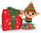 EUGY 650082 Weihnachtself, 3D Tier-Puzzle für Kinder und Erwachsene zum Zusammenbauen, DIY Tierfigur, Bastelset ab 6 Jahren