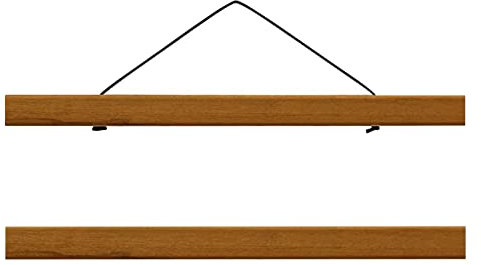 kyaoayo Magnetischer Bilderrahmen aus Holz, Posterhalter, Klemmschienen, modern, zum Basteln, magnetisch, aus Holz, zum Anzeigen, Malerei, Zeichnung, Dekoration für Wand (41 x 3 cm, 1)