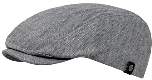 WEROR Herren Schiebermütze Flatcap Schirmmütze Cap Mütze WEROR-416.1 (55-56, Grau)