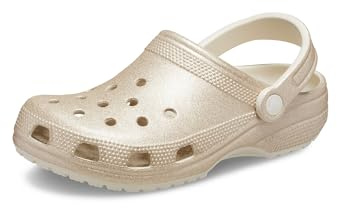 Crocs Unisex Clog,Classic Glitter Clog,Champagne Glitter, 7 UK Men/ 8 UK Women