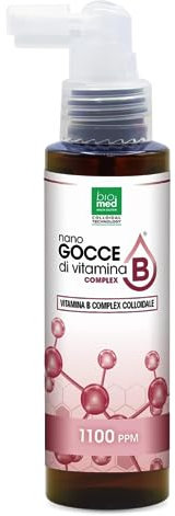 Vitamina B Coloidal con vitaminas B6, B9, B12. Vitamina B complex coloidal. Las vitaminas B desempeñan un papel en la conversión de alimentos en energía en el cuerpo. Cada bote contiene 100ml.
