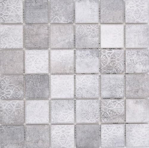 Keramik Mosaik Fliesen Jasba zement-mix matt Zementoptik Küchenwand Badezimmerfliese Duschwand / 10 Mosaikmatten