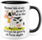 Tasse mit Spruch Lustig Geschenk Ich Fühle mich wie eine Kuh - von Pfosten umgeben, Kaffeetasse Witz Geschenke Geschenkidee Kollege Kollegin Büro Geschenke für Frauen Kaffee-Becher (Weiß/Schwarz)