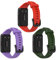 SMYAOSI Correa Compatible con Huawei Honor Band 7/Huawei Band 7/Huawei Band 6/Huawei Band 6 Pro, Muñequera Ajustable, Silicona Pulseras Deportiva Banda de Estuche Protector (Rojo+Púrpura+Verde)