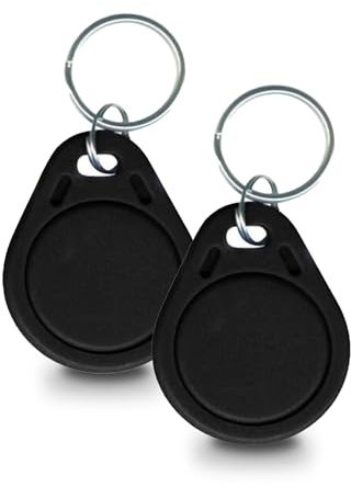 HUXGO, modello HXA67R B, portachiavi RFiD -2 pezzi, compatibile con i sistemi di allarme senza fili HUXGO, controllo facile, pratico, nero