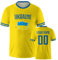 Generic Ukraine Kurzarm Shirts Personalisieren Fußball Trikot Personalisieren Namen Nummer Fans Geschenke für Männer Frauen Jugend