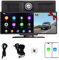 NUOTIAN 10,26'' Wireless Carplay Display, Android Auto Display, Autoradio mit Bluetooth 5.3, 4K Dashcam+1080P Rückfahrkamera, GPS Navigation, Mirror Link, 64G TF, FM, AUX (mit Ersatzhalterung)