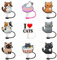 Mrltau 9 Uds Lindo Gato Stanley Cup Pajita Cubierta, Stanley Cup Accesorios Pajita Cubierta, Stanley Cup Accessories, Stanley Quencher Accesorios, Stanley Cup Protección contra fugas