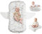 Gresource 3-in-1-Babyliege, Anti-Reflux-Liege, Kissen, tragbares Babynest, atmungsaktiv, faltbar, Aufbewahrung und maschinenwaschbar, für Neugeborene 0–24 Monate, für Zuhause und Reisen (Regenbogen)