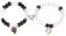 FDEETY Paar Armband Liebe Magnetische Schwarz und Weiß Pair Pack Armband Set Einfache Katze Anhänger Perlenarmband Personalisierte Geschenke Couple's Armband