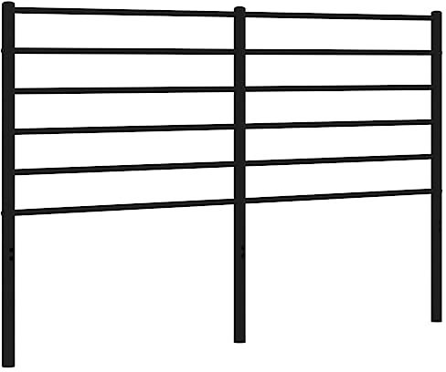 Hovothy Kopfteil des Bette Bettkopfteil aus Metall Betthaupt Schlafzimmerdekor Bettzubehör Ausgezeichnete Unterstützung Schlafzimmermöbel Bequem und Pflegeleicht Schwarz 125x3x90 cm