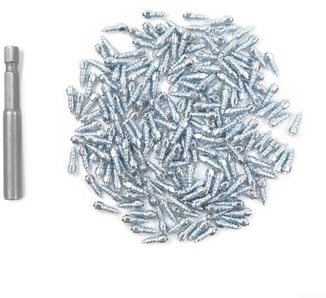 Robusti chiodi antiscivolo per pneumatici, 100200 pezzi, progettati per una migliore trazione su strade innevate, per moto e scooter (12 mm, 100 pezzi)