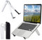 Jesustree Soporte para Computadora Portatil, Soporte para Ordenador Tabletas Ajustables, Ventilado Plegable Elevador Compatible con Macbook, DELL, Chrome, HP, PC (Blanco)