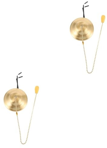 Angoily 2 Stück Schalter ziehen schalter für lampe lampen schalter Lampen Zubehör wechselschalter Kordelstopper Badezimmerschalter-Zugschnur Lichtschalter für Badezimmer ziehen Holz Golden