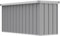 Warmiehomy 600L Metal Garden Storage Box with Padlock, Lockable Outdoor Storage Box Waterproof, Extra Large Garden Boxes for Tools, Cushion, 156x61x74.5cm, Grey