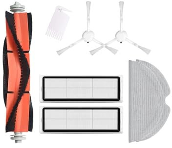 AZSHIW Filtro HEPA, paño de fregona, Cepillo Lateral Principal, Compatible con XiaoMi Mi Robot Aspirador-Mop 1C STYTJ01ZHM 1T STYTJ02ZHM 2C STYTJ03ZHM F9.