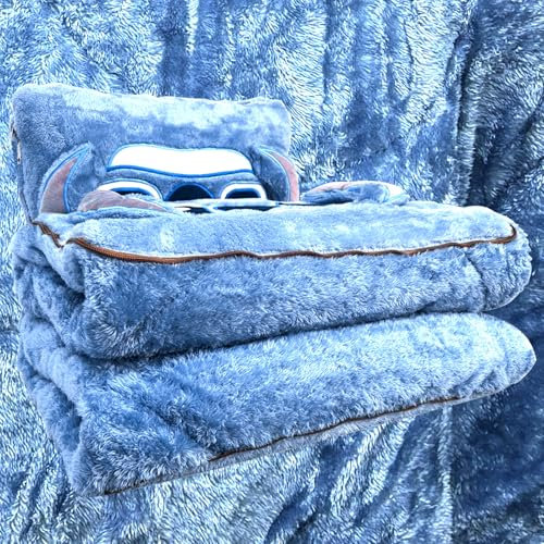 Stitch Decke Kissen 2 in 1,Bettwäsche Stitch Blanket, Decke Sachen Sofa Decke Geschenke für Freunde(105 * 145)