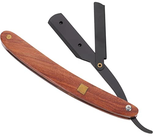 Gerades Metallrasiermesser mit Holzgriff, Klappbar, Herrenrasierer