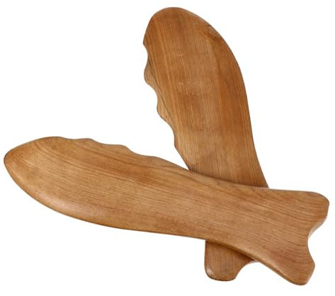 1 Set Raschietti Per Gua Strumenti Per Massaggi Acupoint Per Corpo E Schiena Con Superficie Liscia 2 Pezzi
