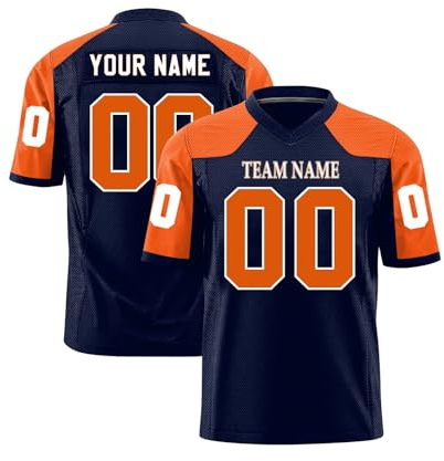 Personalisiert American Football Trikot Herren/Damen/Jungen, Personalisiertes T-Shirt, Sports Jerseys