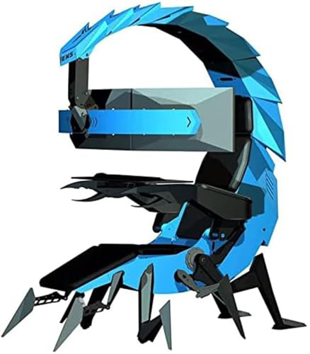Hlixzoy A,Zero-Gravity All-In-One Home Gaming Desk And Chair, Equipped with Three Suspended Screens, Led Lights, And An Ergonomic Design