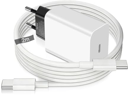 30W USB-C Ladegerät für Google Pixel, Schnellladegerät USB-C Netzteil kompatibel mit Pixel 9, 9 Pro, 8, 8 Pro, 8a, 7, 7a, 6, 6a, Pixel Fold, Weiß (Ladegerät + 1M Kabel)
