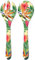 Les Jardins de la Comtesse - Couverts à Salade de Service en Mélamine Pure - Fleurs Exotiques - 33 cm – Rouge/Vert - Couverts de Service de la Collection de Vaisselle Quasi-Incassable MelARTmine